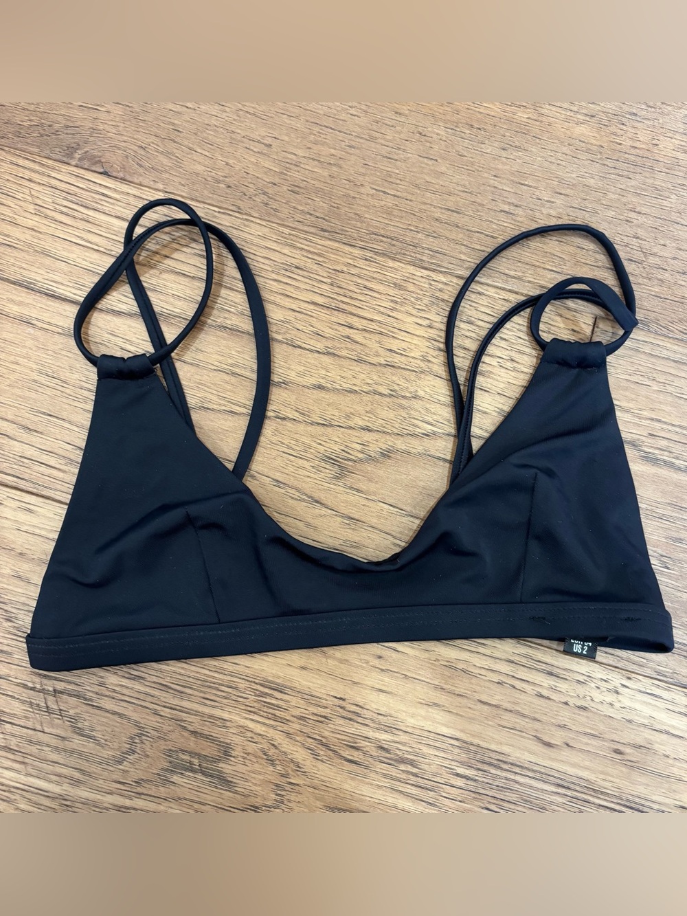✨FREE with purchase - Missguided + Black Strappy Bikini Top